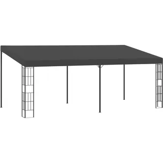 The Living Store Wand-Pavillon 3x6 m Anthrazit Stoff - Grau