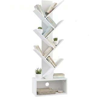 Relaxdays Bücherregal 113 x 38 x 20 cm Weiß