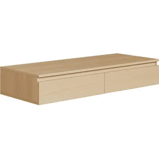Selsey Bemmi Wand-Schminktisch 120 cm mit Schubladen, Eiche Lindberg,