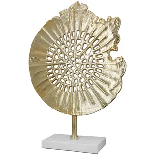 GILDE Deko Skulptur XL - Accessoire Dekoration Wohnzimmer aus Aluminium gefertigt - Farbe: Gold - Höhe 51 cm