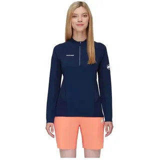 Mammut Aenergy Fl Zip Langarm-t-shirt - Marine - XL