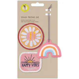 Lässig School Patches Set (3 Stk.) mit Druckknopf/School Patches Set Happy