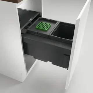 Cox Base 360 s/400-2, Abfallsammler für Frontauszüge, mit Biodeckel, anthrazit