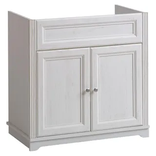 Landhaus Stil Waschtisch Unterschrank Hochwertige Waschbecken Badezimmer Möbel - Weiß