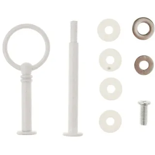 perfeclan Etageren Stangen Set, Metallstange Mittellochausstech Etageren Stangen 2 Etage Etagenplatte Hochzeitstorte Tortenständer, Etagere Bausatz für Geburtstag Party, Obst, Cupcakes, Weiß