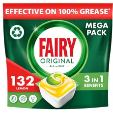 Fairy Original All In One 132 Spülmaschinentabs Zitrone - Effektiv auch bei eingetrocknetem Fett