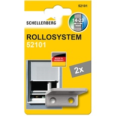 Schellenberg 52101 Anschlagwinkel für Rolladen, verhindert ein vollständiges Einziehen des Rollladens, 2 Stück, inklusive Schrauben, grau