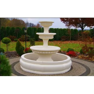 Becken für Zierbrunnen Springbrunnen Skulptur Brunnen Garten Fontaine Teich Neu - Weiß