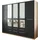 Wäscheschrank Barcelona 230 x 193 x 54 cm Braun/Schwarz