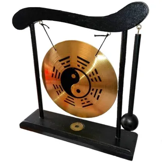 lachineuse - Yin-Yang-Gong - Zen-Dekoration aus Holz und Kupfer - Asiatisches Deko-Objekt für Zuhause, Büro, Wohnzimmer - Geschenkidee Japan Asien - Asiatische Tradition, 20