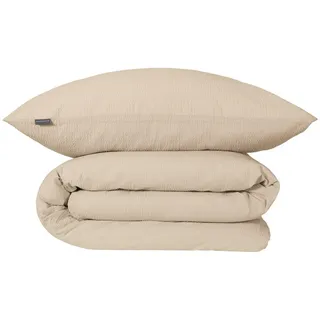 SCHIESSER Laura Uni Helltaupe 135 x 200 cm + 80 x 80 cm