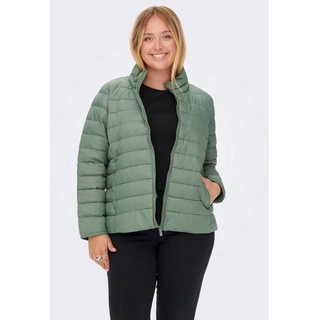 ONLY CARMAKOMA Wattierte Puffer Übergangsjacke Stepp Jacket Plus Size Übergrößen | 46-48 | Grün