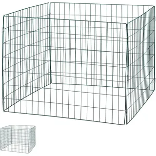 Relaxdays 2Xkomposter , Dunkelgrün , Metall , 560 L , Quadratisch , 90x70x90 cm , Gartenzubehör, Gartenpflege, Gartengeräte