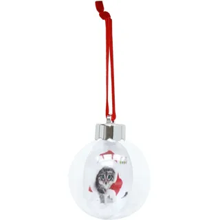Deknudt Foto Weihnachtskugel S66FJ1 transparent 7,6 x7,6 cm - Transparent