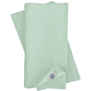 Linen & Cotton 4 x Stoffservietten Hygge - Hellblau/Blau, 45x45cm | 100% Leinen, Leinenservietten für Feiern Home Esstisch Abendessen Restaurant, Hochzeit, Taufe, Geburtstag & Weihnachten