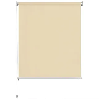 vidaXL Außenrollo Creme 80x230 cm HDPE - Creme