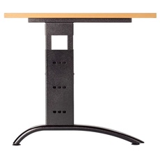 Bild von Savona höhenverstellbarer Schreibtisch buche rechteckig, C-Fuß-Gestell silber 160,0 x 80,0 cm