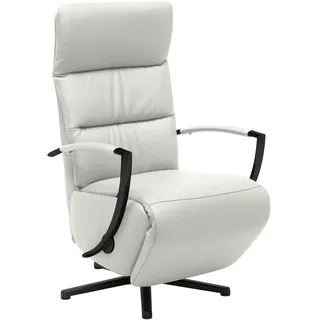 Cantus Relaxsessel , Weiß , Leder , Echtleder , Color-Finish-Leder , 64x112x80 cm , Fußauswahl, Lederauswahl, Stoffauswahl, Relaxfunktion , Wohnzimmer, Sessel, Ledersessel