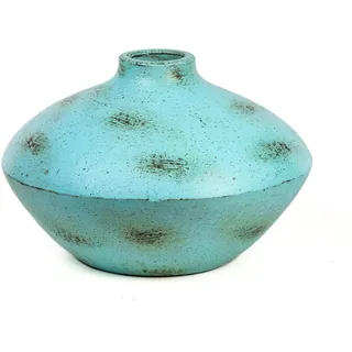 Romimex Vase, Türkis, Keramik, 38 x 26 x 38 cm