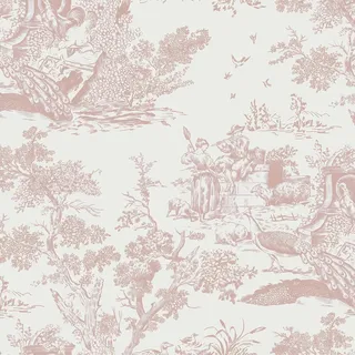 Yomshi Selbstklebende Tapete Rosa 41CM×20M Vinyl Möbelfolie Tier Wandtapete Vintage Klebefolie Selbstklebend Wand Möbel Dekorative Folie für Schlafzimmer Wohnzimmer
