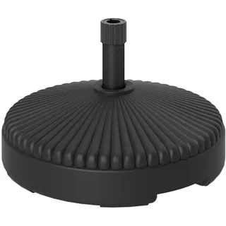 Outsunny Sonnenschirmständer bis 28 kg befüllbar Schirmständer, Rund Schirmhalter, Schwarz
