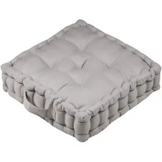 STOF Lovely CASA Bodenkissen – Größe 45 x 45 x 10 cm – 100% Baumwolle – Farbe Natur – Modell Oxford – Baumwollsatin – außergewöhnliche Qualität – Bequeme Sitzfläche – weich und elegant