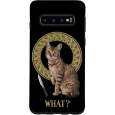 Hülle für Galaxy S10 Halloween Katze Messer Design Witzige Tier Katzen