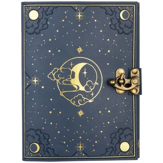 Grupo Erik Leder Notizbuch Astral Horoskop Notizblock Tagebuch für Erwachsene und Kinder Reisetagebuch Kunstleder - Geschenke Frauen Männer Büre Einschulung