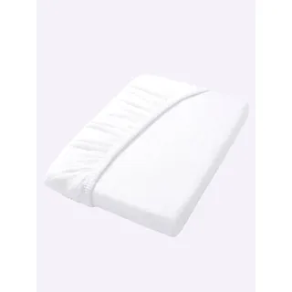 Spannbettlaken IRISETTE Gr. 2, weiß, B/L: 160cm x 200cm, 1 Stk., Frottee, 25cm, Frottee, 75% Baumwolle, 25% Polyester, Bettlaken, Spannbettlaken