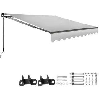 Tectake tectake® Gelenkarmmarkise Ornella verschiedene Größen inkl. Wandhalterung
