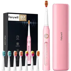 Fairywill, Elektrische Zahnbürste, Sonic toothbrush with head set and case FW-507 Plus (pink)