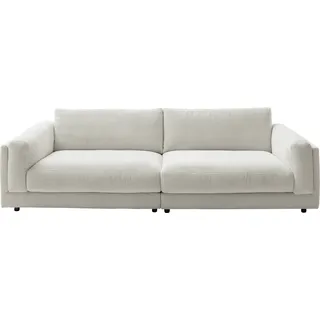 Candy Big-Sofa Leder 3-Sitzer Grau