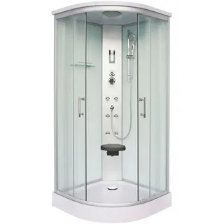 SANOTECHNIK Scala Komplettdusche 90 x 215 cm Echtglas klar hell