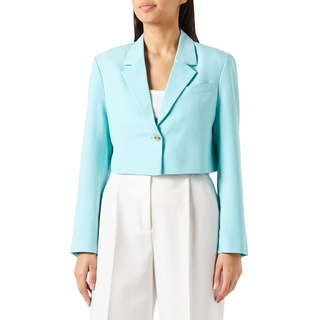 JJXX Women's JXMARY Cropped SN Blazer, Aruba Blue, XS