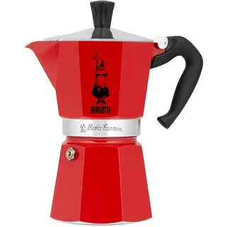Moka Express 3 Tassen rot