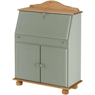 Sekretär OTTO HOME "Mette, Schreibtisch im Landhausstil", salbei grün,, B:82cm H:107cm T:39cm, Sekretäre, Sekretär, aus Massivholz, Breite 82 cm