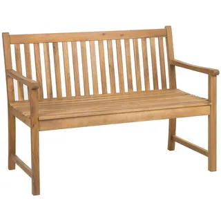 Beliani Gartenbank, Hellbraun, Holz, 120x88x61 cm, Gartenmöbel, Gartenbänke