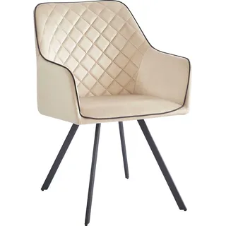 Kayoom Polsterstuhl Amber Samt beige