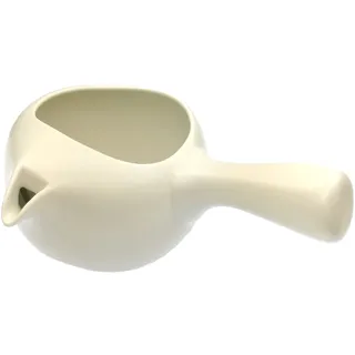 Kyusu Japanische Einhand-Teekanne mit Teesieb 350ml, Keramik Kyusu Seitengriff-Teekanne, ideal für Grüntee-Zubereitung, Tea Instructor Weiß