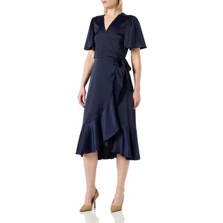 YAS Damen Yasthea 2/4 Midi Wrap Dress S. Noos Kleid, Evening Blue, M EU