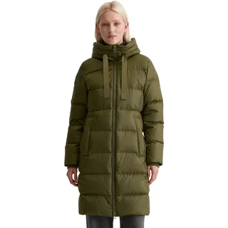 Daunenmantel MARC O'POLO, Damen, Gr. 40, mossy grün, Web, Obermaterial: 100% Polyester, Basic schmal, Mäntel Daunenmantel, mit hochwertiger Verarbeitung und vielen Details