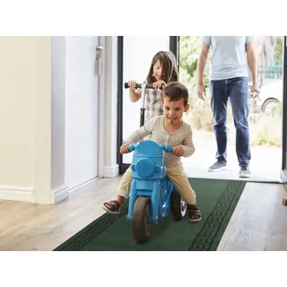 Primaflor-Ideen in Textil Läufer »Schmutzfangläufer PRIMAVERA, Made in Belgium« rechteckig 8 mm Höhe Schmutzfangmatte, meliert, mit Bordüre, strapazierfähig, waschbar, grün