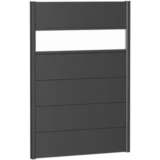 Biohort Sichtschutzelement 96 x 137 cm Dunkelgrau Metall