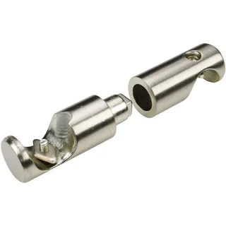 Liedeco Gardinenstangenhalter »Adapter für Deckenträger, Träger 2-läufig "France" - 1 Stück« Halter, Träger für Stangen, Rohre 20 mm, silberfarben