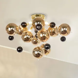 NÄVE Explosion 1 goldfarben Metall/Glas 57 x 6 cm