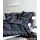 J.D. Mako-Satin grafisch nachtschattenblau 135 x 200 cm + 80 x 80 cm