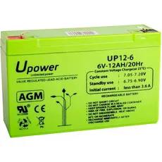 Master U-Power Blei Akku AGM 6V 12Ah