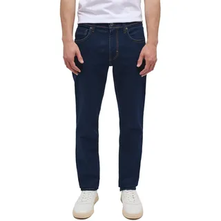 Straight-Jeans MUSTANG "Herren Style Washington Straight", Herren, Gr. 48, Länge 34, blau (900 dunkelblau), Denim/Jeans, 99% Baumwolle, 1% Elasthan, unifarben, straight fit, Jeans Straight-Jeans