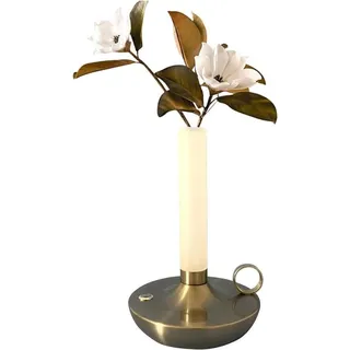 LED-Tischlampe mit Blumenform - Nachttischlampe - 3-Stufen Helligkeit - Touchlampe - Desktopdeko für Wohnzimmer Schlafzimmer - Weiß