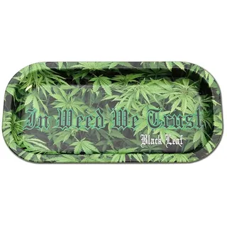 Black Leaf® Metall Mixing Tray | Perfekte Bauunterlage mit Stil, 20x10cm - Black Leaf In Weed We Trust Camo